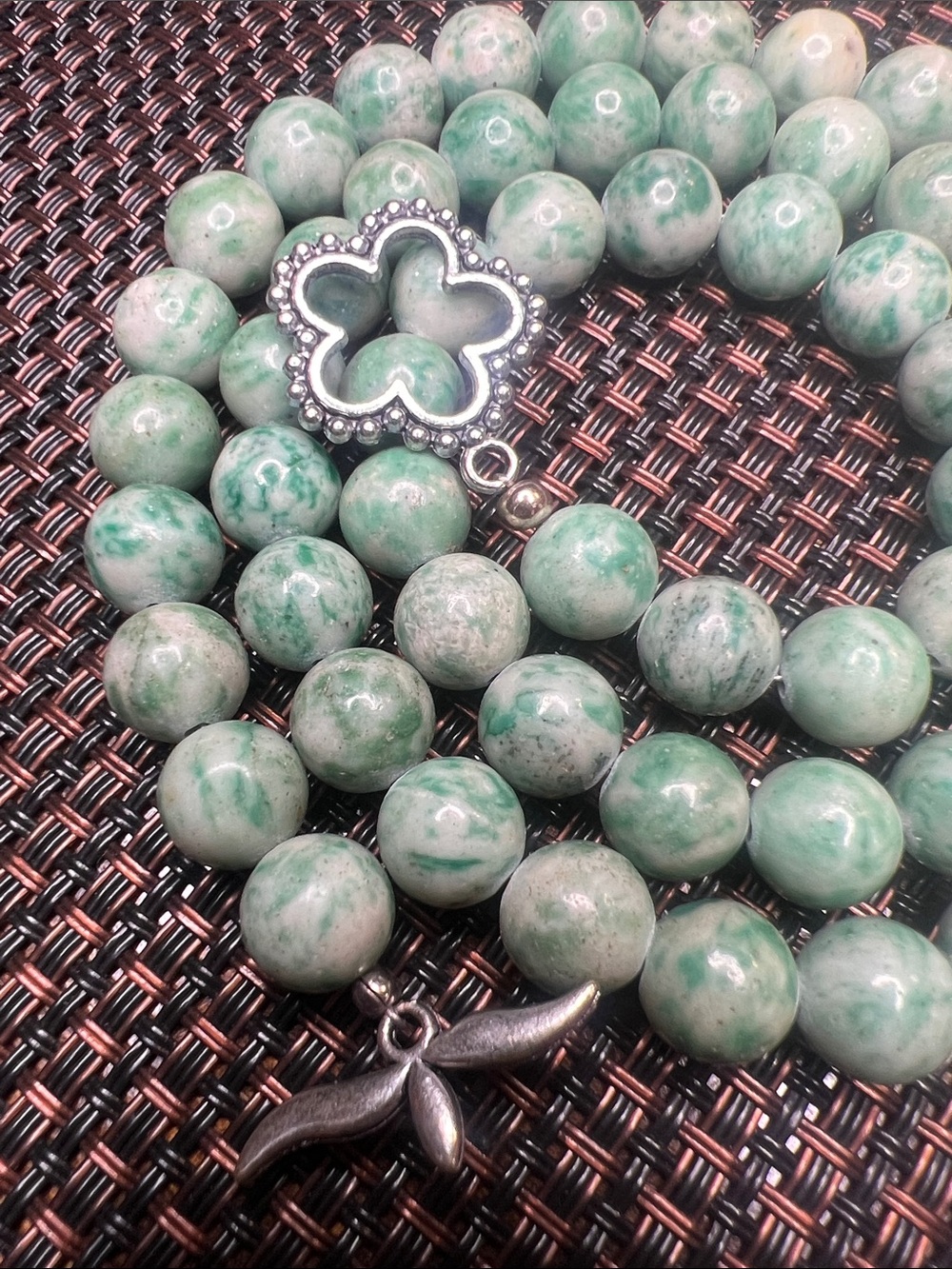 Amazonite Gemstone Artisan Beaded Necklace | 26” Handmade Statement Jewelry